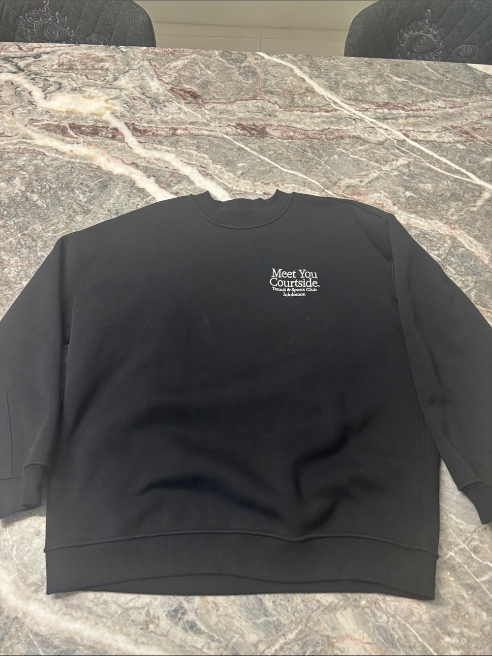lululemon athletica Black 'Meet You Courtside' Crewneck Sweatshirt